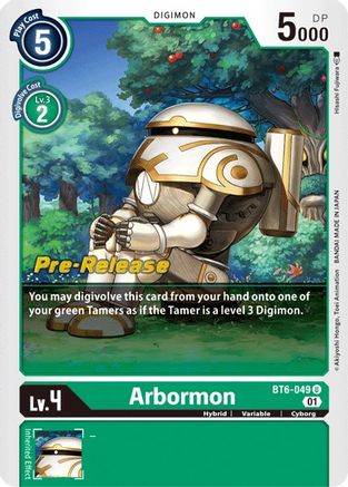 Arbormon [BT6-049] [Double Diamond Pre-Release Cards] - Trinity Hobby