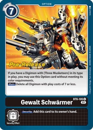 Gewalt Schwarmer [BT6-105] [Double Diamond Pre-Release Cards] - Trinity Hobby