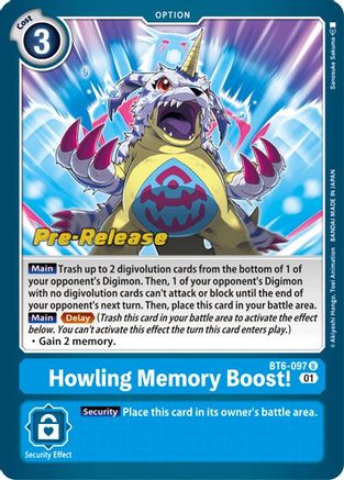 Howling Memory Boost! [BT6-097] [Double Diamond Pre-Release Cards] - Trinity Hobby
