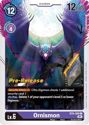 Ornismon [BT6-080] [Double Diamond Pre-Release Cards] - Trinity Hobby