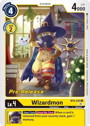Wizardmon [BT6-034] [Double Diamond Pre-Release Cards] - Trinity Hobby