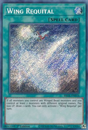 Wing Requital [BROL-EN016] Secret Rare - Trinity Hobby