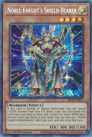 Noble Knight's Shield-Bearer [BROL-EN017] Secret Rare - Trinity Hobby