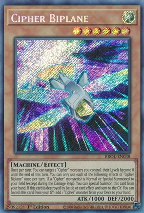 Cipher Biplane [BROL-EN038] Secret Rare - Trinity Hobby