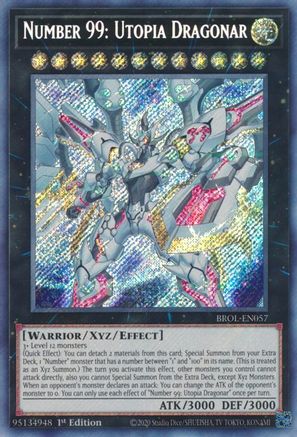 Number 99: Utopia Dragonar [BROL-EN057] Secret Rare - Trinity Hobby