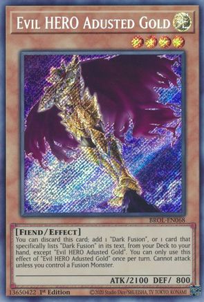 Evil HERO Adusted Gold [BROL-EN068] Secret Rare - Trinity Hobby