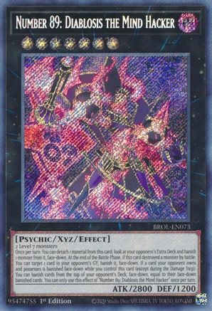 Number 89: Diablosis the Mind Hacker [BROL-EN073] Secret Rare - Trinity Hobby