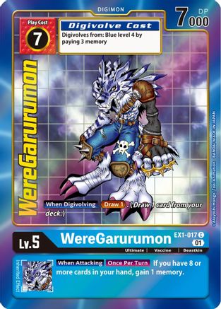 WereGarurumon [EX1-017] (Art alternatif) [Collection classique] 