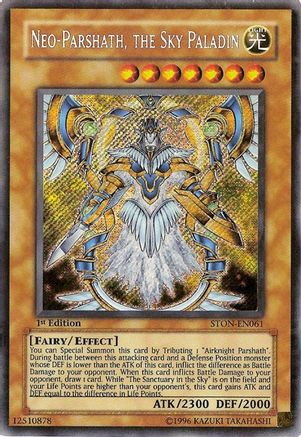 Neo-Parshath, The Sky Paladin [STON-EN061] Secret Rare - Trinity Hobby