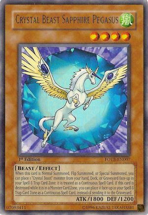 Crystal Beast Sapphire Pegasus [FOTB-EN007] Ultra Rare - Trinity Hobby