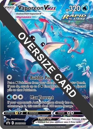 Vaporeon VMAX (SWSH182) (Jumbo Card) [Sword & Shield: Black Star Promos] - Trinity Hobby