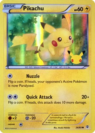 Pikachu (20th Anniversary) - (026/83) Holofoil [Miscellaneous Cards & Products]