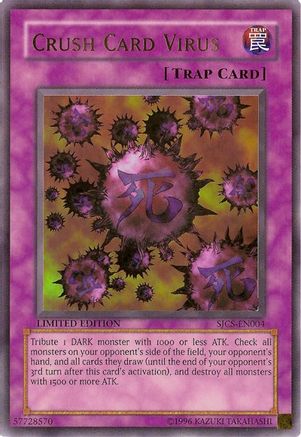 Crush Card Virus [SJCS-EN004] - Shonen Jump Championship Series Promos Limited - Ultra Rare - Trinity Hobby
