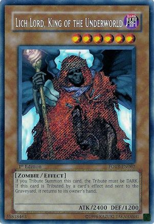 Lich Lord, King of the Underworld [FOTB-EN062] Secret Rare - Trinity Hobby