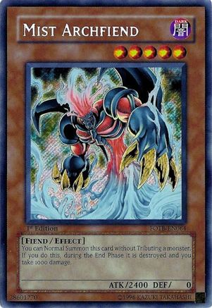 Mist Archfiend [FOTB-EN064] Secret Rare - Trinity Hobby