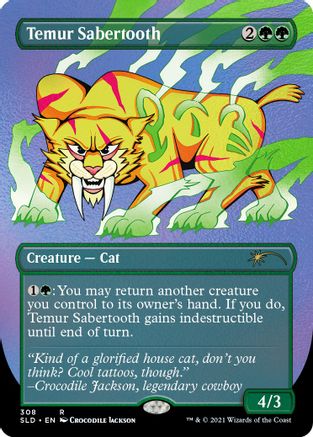 Temur Sabertooth (Foil Etched) (SLD-308) - [Secret Lair Drop Series] Foil - Trinity Hobby