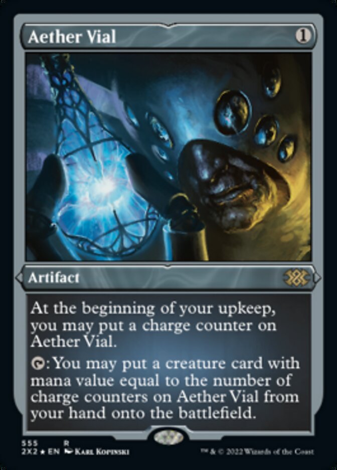 Aether Vial (Foil Etched) [Double Masters 2022] - Trinity Hobby