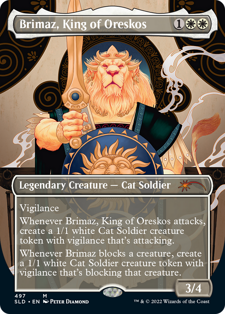Brimaz, King of Oreskos (Borderless) [Secret Lair Drop Series] - Trinity Hobby