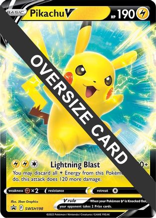 Pikachu V (SWSH198) (Jumbo Card) [Sword & Shield: Black Star Promos] - Trinity Hobby