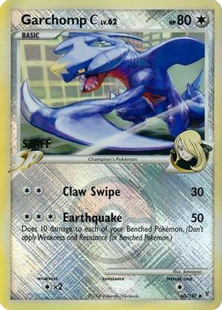 Garchomp C (60/147) (Staff League Promo) [Platinum: Supreme Victors] - Trinity Hobby