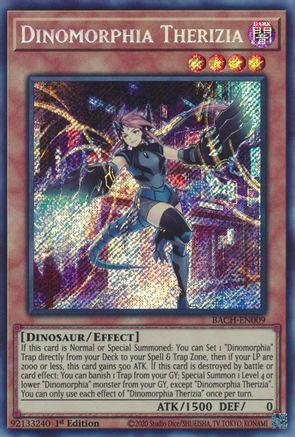 Dinomorphia Therizia [BACH-EN009] Secret Rare - Trinity Hobby
