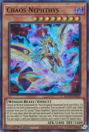 Chaos Nephthys [BACH-EN025] Ultra Rare - Trinity Hobby