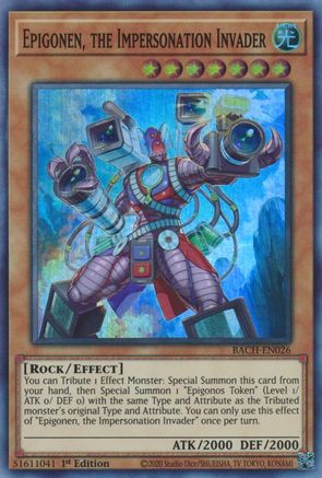 Epigonen, the Impersonation Invader [BACH-EN026] Super Rare - Trinity Hobby