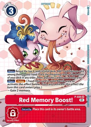 Red Memory Boost! [P-035] (Box Promotion Pack - Next Adventure) [Promotional Cards] - Trinity Hobby