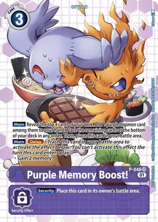 Purple Memory Boost! [P-040] (Box Promotion Pack - Next Adventure) [Promotional Cards] - Trinity Hobby