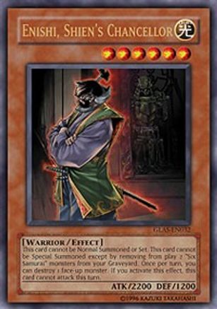 Enishi, Shien's Chancellor [GLAS-EN032] Ultra Rare - Trinity Hobby