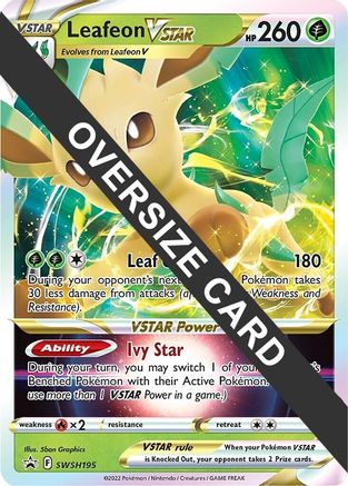 Leafeon VSTAR (SWSH195) (Jumbo Card) [Sword & Shield: Black Star Promos] - Trinity Hobby