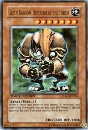 Green Baboon, Defender of the Forest [JUMP-EN014] Ultra Rare - Trinity Hobby