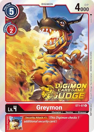 Greymon [ST1-07] (Judge Pack 1) [Starter Deck: Gaia Red Promos] - Trinity Hobby