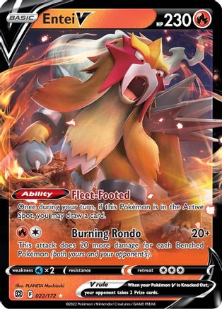 Entei V (022/172) [Sword & Shield: Brilliant Stars] - Trinity Hobby