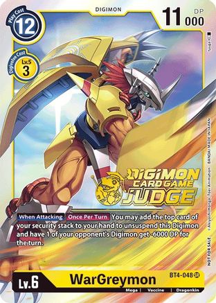 WarGreymon [BT4-048] (Judge Pack 1) [Great Legend Promos] - Trinity Hobby
