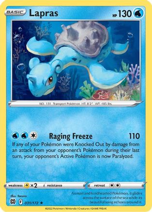Lapras (031/172) [Sword & Shield: Brilliant Stars] - Trinity Hobby