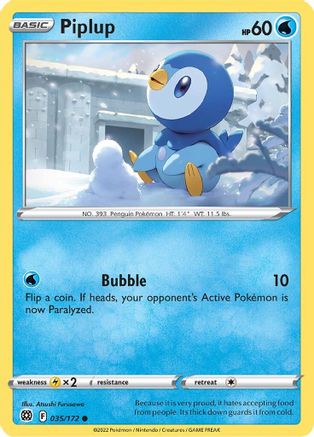Piplup (035/172) [Sword & Shield: Brilliant Stars] - Trinity Hobby