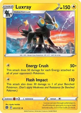 Luxray (051/172) [Sword & Shield: Brilliant Stars] - Trinity Hobby