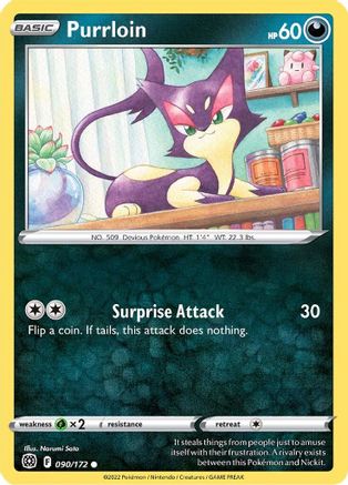 Purrloin (090/172) [Sword & Shield: Brilliant Stars] - Trinity Hobby