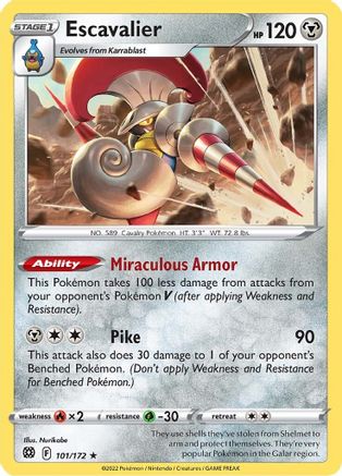 Escavalier (101/172) [Sword & Shield: Brilliant Stars] - Trinity Hobby