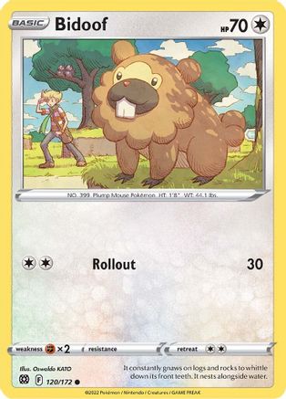 Bidoof (120/172) [Sword & Shield: Brilliant Stars] - Trinity Hobby