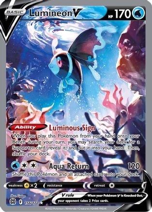 Lumineon V (156/172) [Sword & Shield: Brilliant Stars] - Trinity Hobby