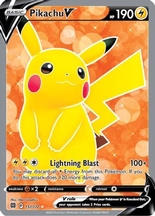 Pikachu V (157/172) [Sword & Shield: Brilliant Stars] - Trinity Hobby