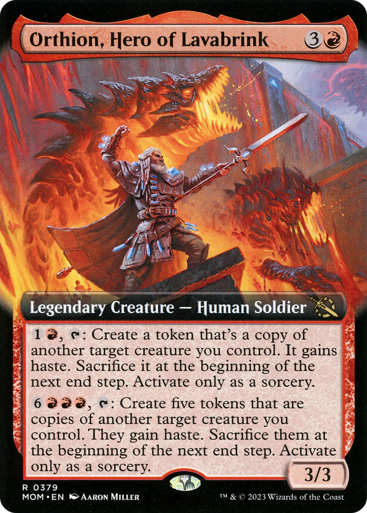 Orthion, Hero of Lavabrink (Extended Art) [March of the Machine] - Trinity Hobby