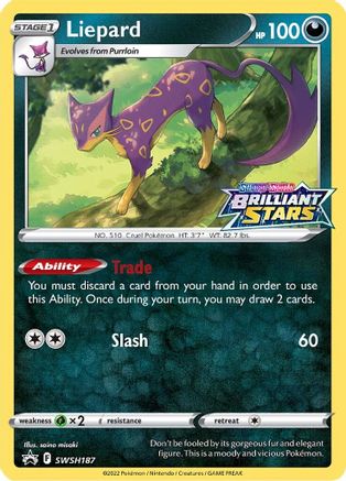 Liepard (SWSH187) (Prerelease Promo) [Sword & Shield: Black Star Promos] - Trinity Hobby