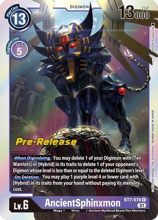AncientSphinxmon [BT7-078] [Next Adventure Pre-Release Cards] - Trinity Hobby