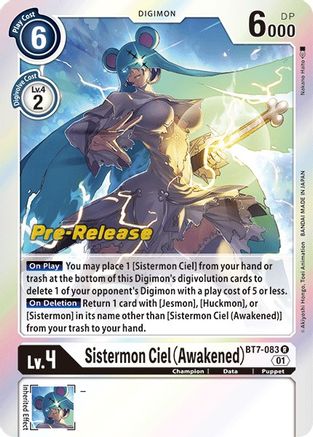 Sistermon Ciel (Awakened) [BT7-083] [Next Adventure Pre-Release Cards] - Trinity Hobby