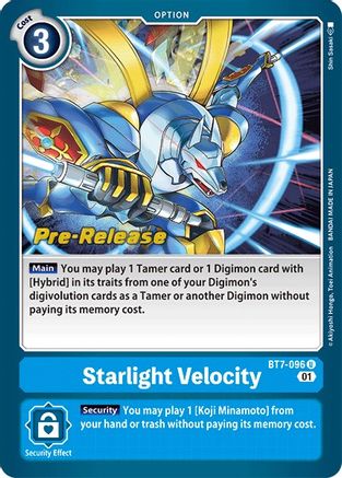 Starlight Velocity [BT7-096] [Next Adventure Pre-Release Cards] - Trinity Hobby