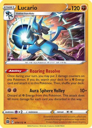 Lucario (079/172) (Theme Deck Exclusive) [Sword & Shield: Brilliant Stars] - Trinity Hobby