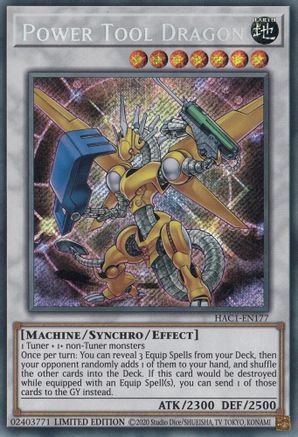 Power Tool Dragon [HAC1-EN177] Secret Rare - Trinity Hobby